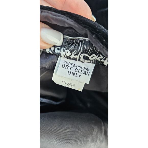 VTG 80s Victor Costa Gown Small 8 Black Velvet Strapless Sweetheart Maxi Dress - Picture 10 of 16